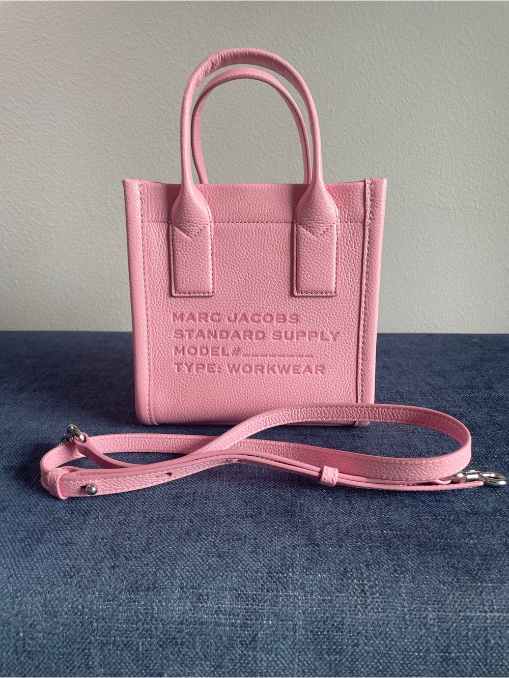 Marc Jacobs Bubblegum Pink Leather Mini Tote with Strap